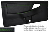 GREEN STITCH 2X FULL DOOR CARD SKIN COVER FITS FORD SIERRA RS COSWORTH 3 DOOR