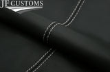 WHITE STITCH 2X REAR FULL DOOR CARD SKIN COVERS FITS BMW 3 SERIES E30 COUPE 3DR