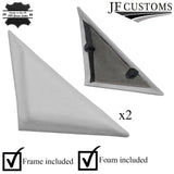 WHITE ST 2X WING MIRROR DOOR TRIM COVER+PLASTIC FRAMES FITS NISSAN SKYLINE R33