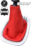 RED TOP GRAIN GENUINE LEATHER GEAR GAITER FITS VW SHARAN MK1 1995-2000