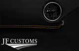 YELLOW STITCH LEATHER 2X FRONT DASH TRIM COVERS FITS MAZDA MX5 MK3 NC 05-14