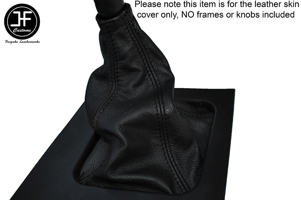 BLACK STITCH AUTO AUTOMATIC LEATHER SKIN SHIFT BOOT FITS FORD MUSTANG 1987-1993