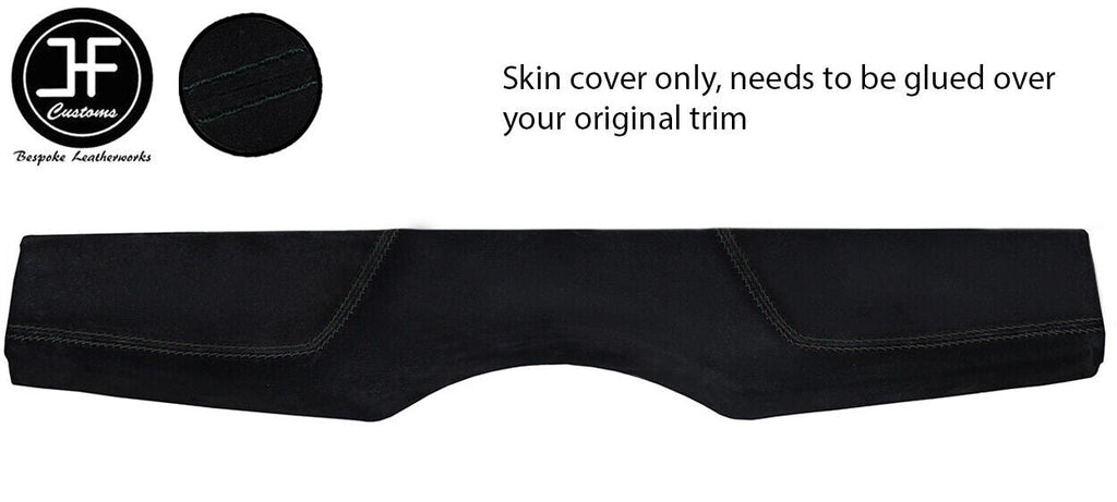 BLACK STITCHING REAR PARCEL SHELF GENUINE SUEDE COVER FOR FIAT 500 2007-2019