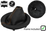 TAN STITCH LEATHER GEAR GAITER+PLASTIC FRAME FITS NISSAN 350Z Z33 2002-2009