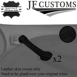 BLACK STITCH LEATHER 4X DOOR HANDLE COVER FOR ROVER 45 MG ZS 99-05 JF1