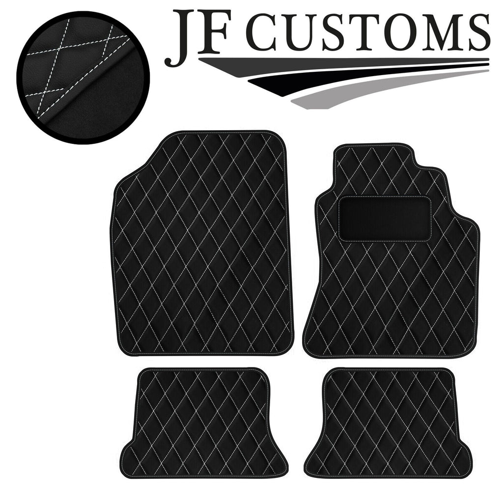 WHITE DIAMOND STITCH VINYL 4XTAILORED FLOOR CARPET FOR VW CORRADO 98-05 JF1