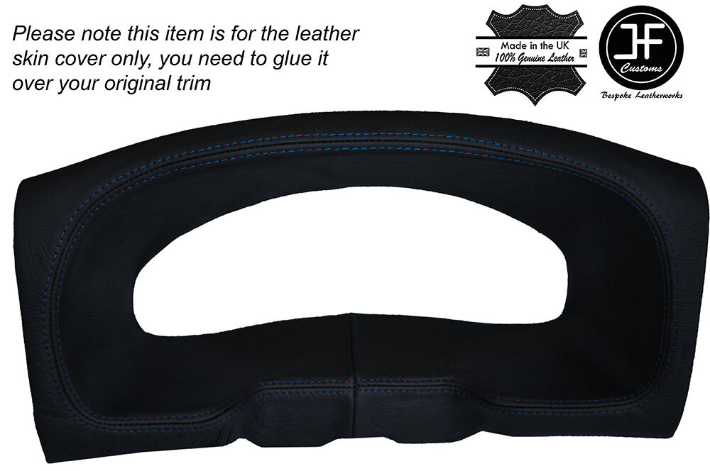 BLUE STITCH SPEEDO SURROUND LEATHER SKIN COVER FITS FORD TRANSIT MK6 00-06