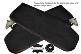 RED STITCHING 2X SUN VISORS LEATHER COVERS FITS HILLMAN MINX SERIES 3 MK3