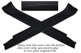 BLACK STITCH 2X DOOR SILL TRIM LEATHER SKIN COVERS FITS AUDI TT 1998-2006