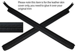 BLACK STITCH 2X DOOR SILL TRIM LEATHER SKIN COVERS FITS MAZDA RX7 FB1 1979-1985