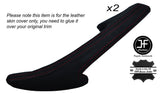 RED STICH 2X FRONT FULL DOOR HANDLE SKIN COVER FITS MERCEDES CL500 W215 99-0