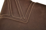 1X EXCLUSIVE LUXURY LEATHER CUSHION DISTRESSED BROWN UNION JACK PADDED 18"x18"