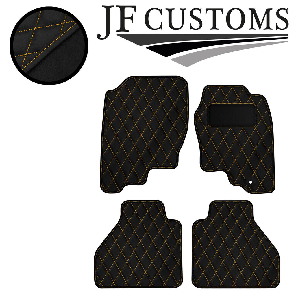 YELLOW DIAMOND VINYL 4X TAILORED FLOOR CARPET FOR NISSAN NAVARA D40 05-10 JF1