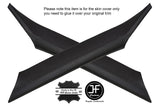 BLACK STITCH 2X A POST PILLAR LEATHER COVERS FITS RANGE ROVER VOGUE L322 02-06