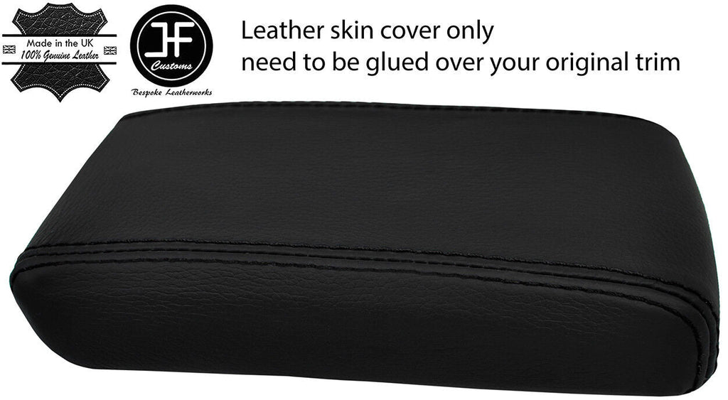 BLACK STITCH ARMREST TOP GRAIN REAL LEATHER COVER FITS NISSAN NAVARA D22 97-99