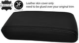 BLACK STITCH ARMREST TOP GRAIN REAL LEATHER COVER FITS NISSAN NAVARA D22 97-99