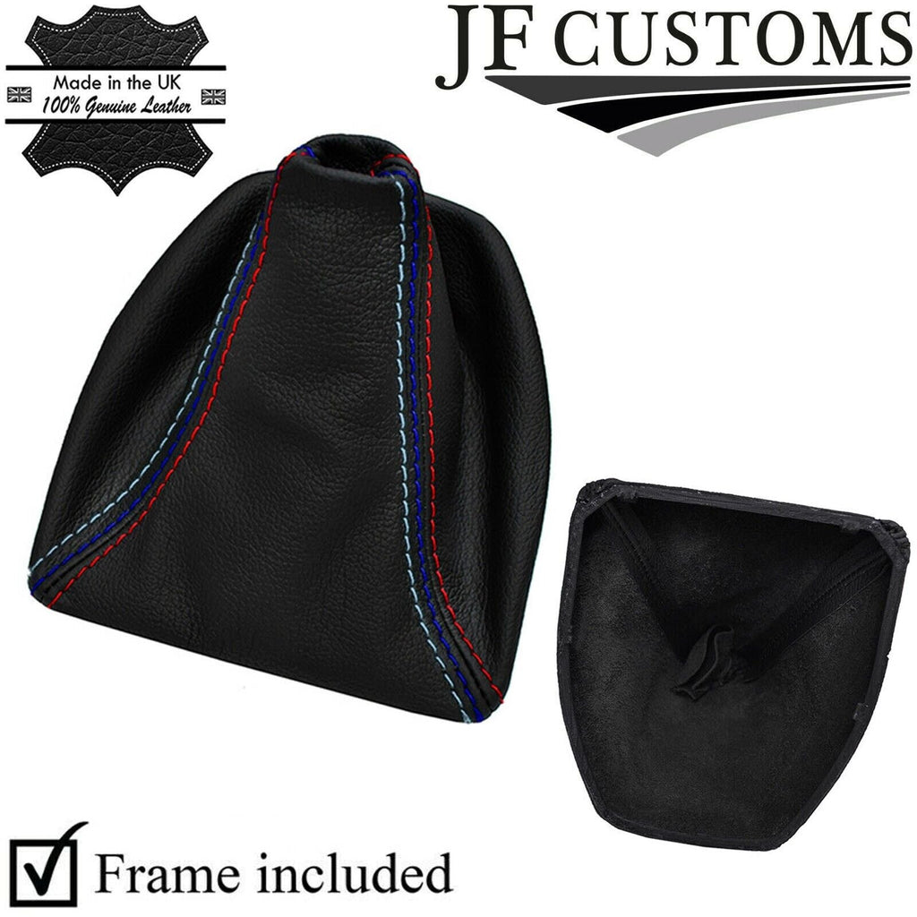 TRI STITCH LEATHER MANUAL GEAR GAITER + PLASTIC FRAME FOR BMW 5 E60 E61 07-11