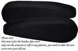 black stitch FITS CITROEN C4 PICASSO 2006+ 2X FRONT SEATS ARMREST LEATHER COVER