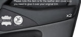 BLACK STITCH 2X FRONT DOOR ARMREST LEATHER COVERS FITS JAGUAR S TYPE 1999-2007