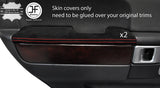 RED STITCH 2X REAR DOOR ARMREST SUEDE COVERS FITS RANGE ROVER VOGUE 06-12