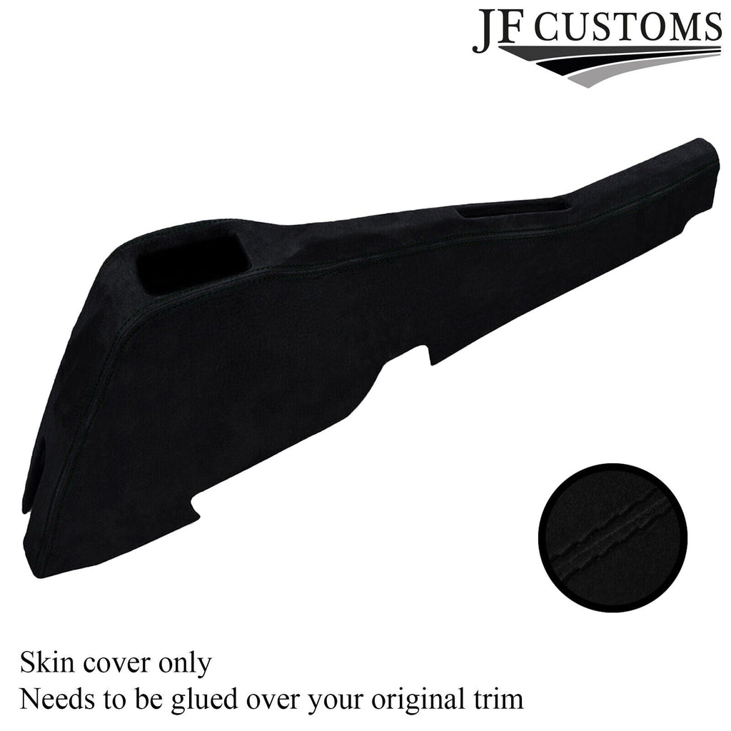 BLACK STICH CONSOLE TUNNEL SUEDE COVER FITS VAUXHALL OPEL VX220 SPEEDSTER 00-05