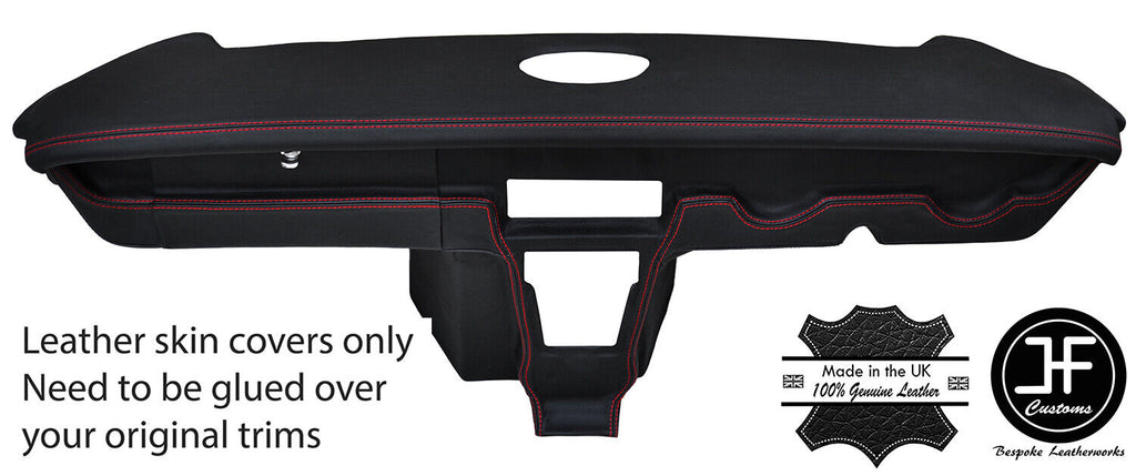 RED STITCH DASH DASHBOARD REAL LEATHER COVER FITS RELIANT SCIMITAR SE4 COUPE