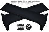 BLACK STITCH 2X LOWER B PILLAR LEATHER COVERS FITS BMW 5 SERIES E34 1984-1997