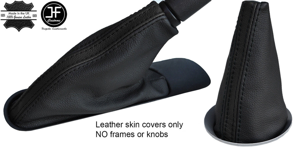 BLACK BLACK STRIPE TOP GRAIN LEATHER GAITER SET FOR BMW MINI COOPER R55 R56 R57