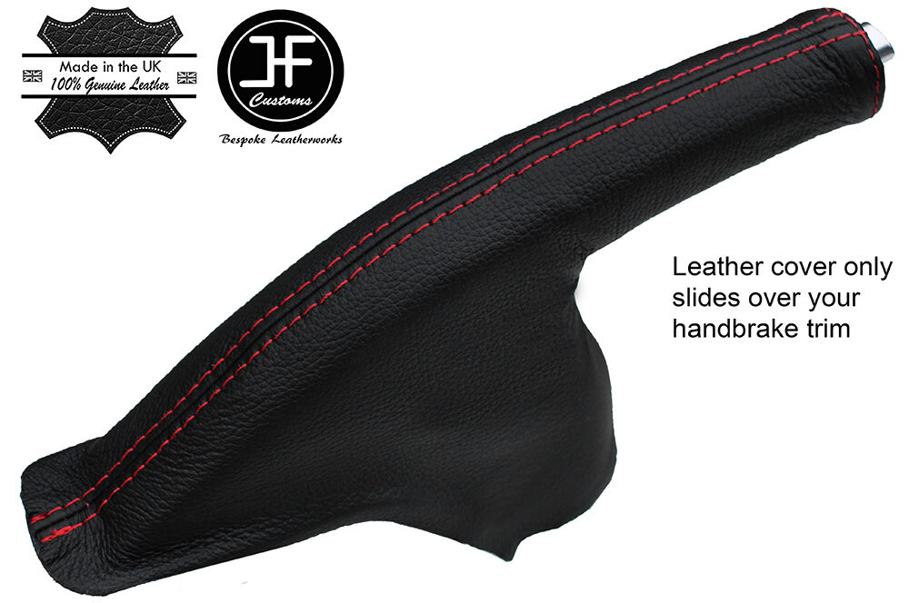 RED STITCHING MANUAL LEATHER HANDBRAKE COVER FITS FORD ECOSPORT 2013-2017