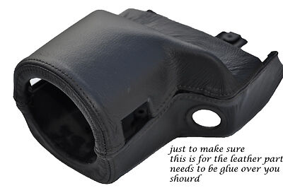 BLACK STITCHING FITS MG MGF MGTF 95-05 STEERING WHEEL SHROUD LEATHER COVER