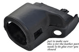 BLACK STITCHING FITS MG MGF MGTF 95-05 STEERING WHEEL SHROUD LEATHER COVER