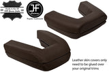 BROWN REAL LEATHER ROLL OVER BAR COVERS FITS BMW Z4 E85 ROADSTER 2003-2009