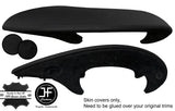 BLACK LEATHER+SUEDE DASH SPEEDO INSTRUMENT POD COVER FOR PORSCHE BOXSTER 986