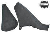 BLUE STITCHING FITS BMW MINI R50 R53 GEAR HANDBRAKE 2001-2006 GRAPHITE SUEDE