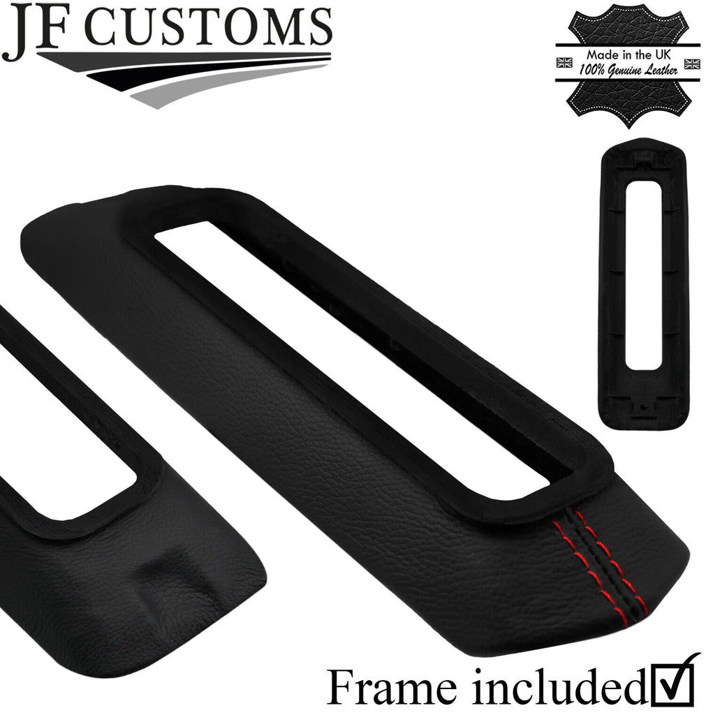 RED STITCH LEATHER HANDBRAKE BASE+FRAME FOR VW GOLF MK2 MKII GTI G60 RALLYE