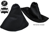 BLACK STITCHING BLACK LEATHER GEAR & HANDBRAKE GAITER FITS CITROEN C5 2008-2015