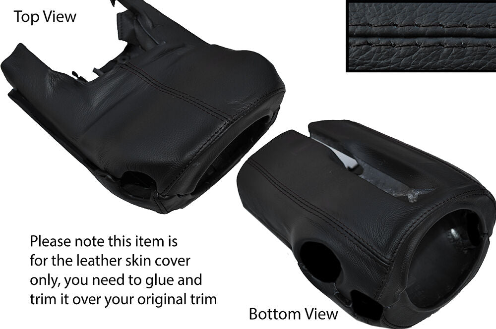 BLACK STITCHING STEERING SHROUD LEATHER SKIN COVER FITS ROVER 75 & MG ZT