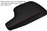 RED STITCHING LEATHER ARMREST LID SKIN COVER FITS MAZDA 3 2014-2015 CUSTOM NEW
