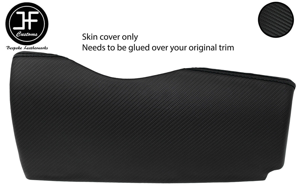 BLACK STITCH DRIVER LOWER DASH TRIM CARBON VINYL COVER FOR SMART ROADSTER 452