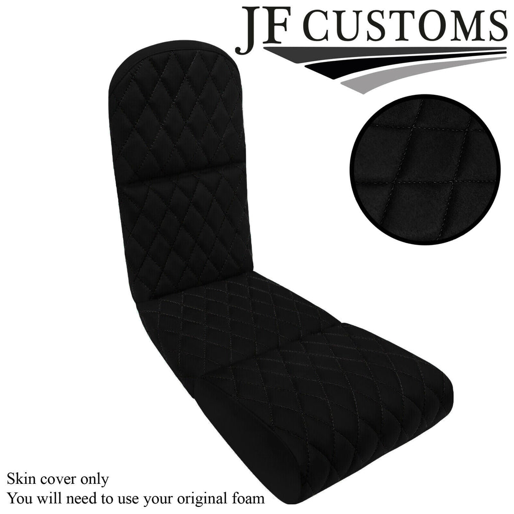 BLACK STITCH SUEDE 2X AFTERMARKET SEAT INSERT COVER FOR PORSCHE CARRERA GT2
