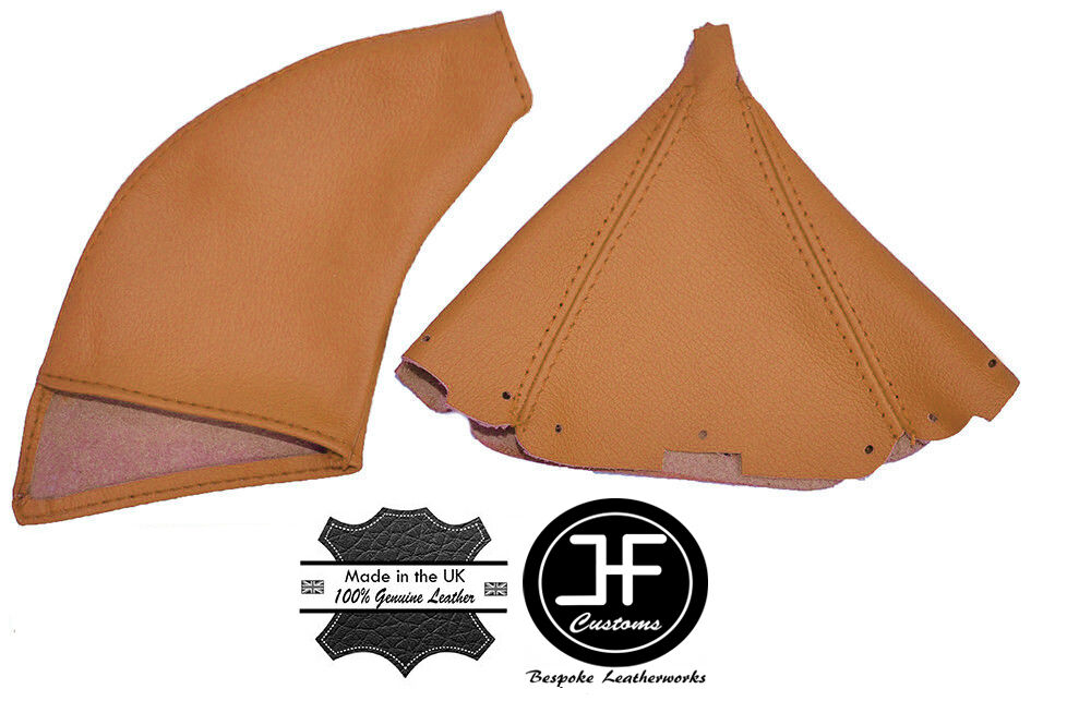 TAN LEATHER GEAR & HANDBRAKE GAITER FITS MAZDA MX5 MX-5 MK1 NA EUNOS 89-97