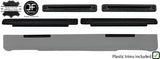 BLACK LEATHER DASHBOARD 2X AIR VENTS PLASTIC TRIM FOR DEFENDER 90 110 1983-2006