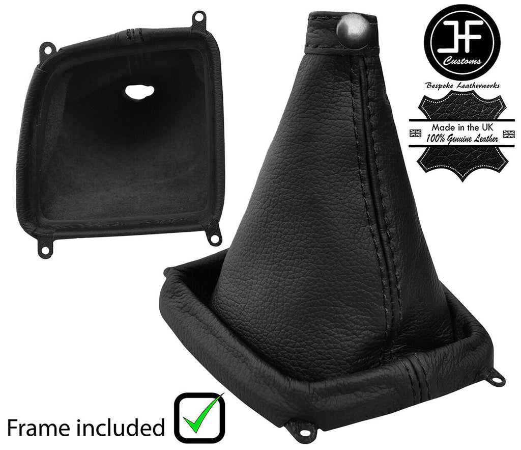 BLACK STITCH LEATHER GEAR GAITER+PLASTIC FRAME FOR KIA SEDONA CARNIVAL 06-14