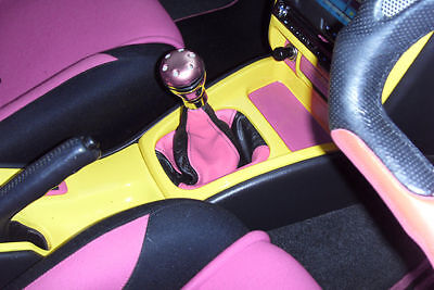 FITS SUBARU IMPREZA WRX STI 92-08 GEAR GAITER BLACK PINK CUSTOM NEW MADE IN UK
