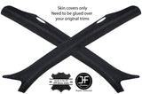 BLACK STITCHING 2X A PILLAR SUEDE COVERS FOR RANGE ROVER SPORT 2005-2013