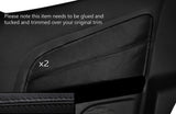 BLACK STITCH 2X REAR DOOR CARD TRIM SKIN COVERS FITS VW POLO MK8 09-14 3 DOOR