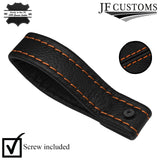 ORANGE STITCH LEATHER TAILGATE BOOT PULL STRAP HANDLE FITS FIAT 500 ABARTH 07-16