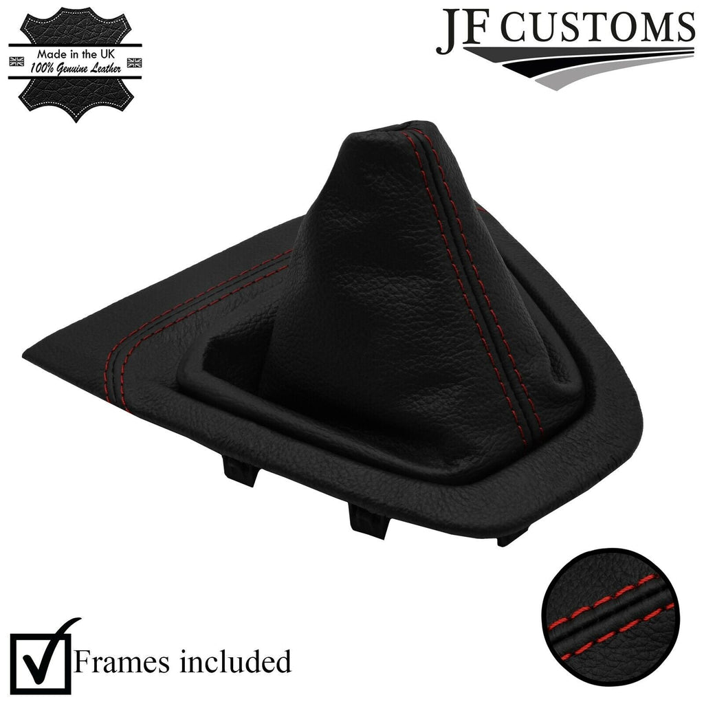 DARK RED STITCH LEATHER GEAR+SURROUND COVER+FRAME FOR CITROEN SPACETOURER 19-21