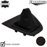 DARK RED STITCH LEATHER GEAR+SURROUND COVER+FRAME FOR CITROEN SPACETOURER 19-21