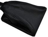 BLACK STITCHING LEATHER MANUAL GEAR GAITER FITS MERCEDES B CLASS W246 12-15